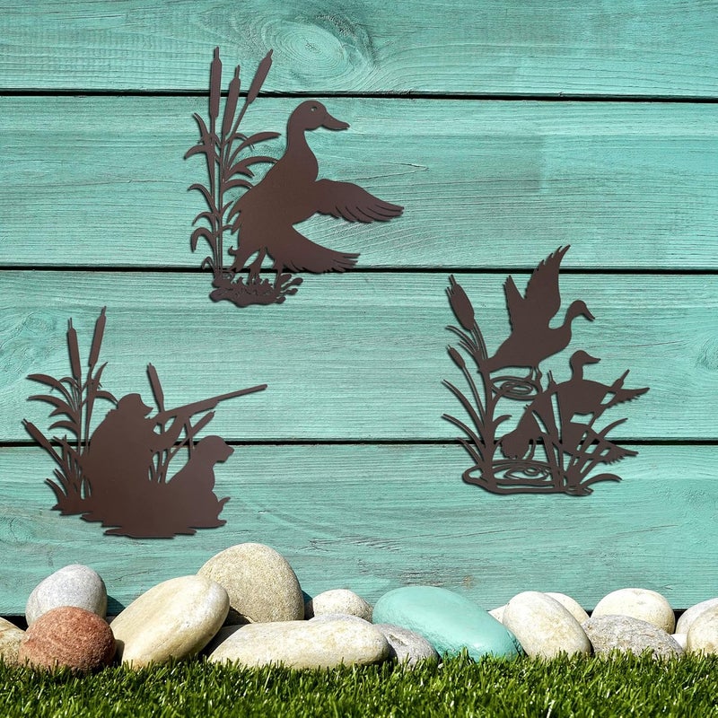 J-Fly Farm Wall Decor Hunter Wall Decor Hanging Hunting Room Decor Rustic Home Wall Art Valentine Living Room Bedroom Bathroom Decor - Image 3